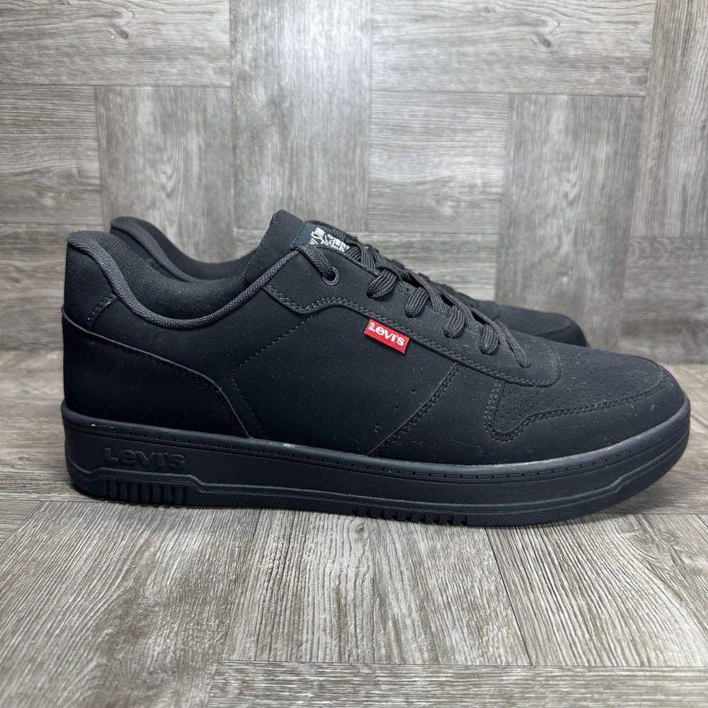 Levi's Turner Sneakers Mens 12 Black Low Top Casual Streetwear NEW